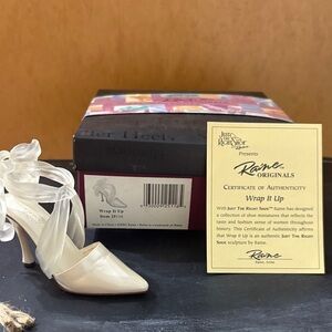 Just The Right Shoe Cream Wrap Heels